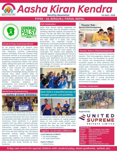 Monthly Newsletter - April 2026